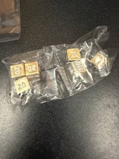 Pokemon TCG ETB Damage Counter Dice Set Black Gold 8 Pieces
