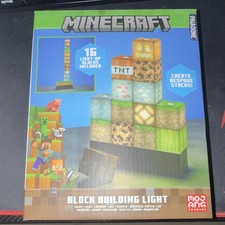 Paladone Minecraft Block Building Light Stackable Lamp Steve Creeper Alex Pig