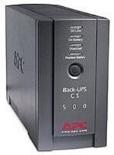 APC CS 500VA Back UPS - USB - 6 x NEMA 5-15R - Black BK500BLK