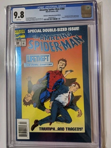 AMAZING SPIDER-MAN #388 CGC 9.8 WHITE PAGES NEWSSTAND COLLECTOR'S ED. VENOM 1994