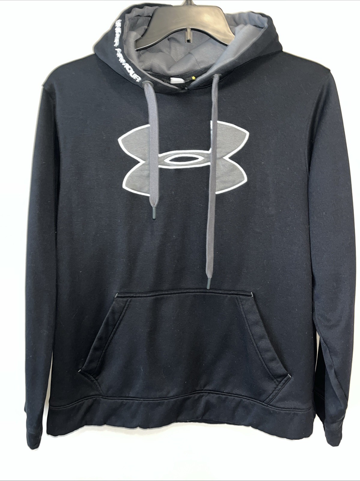Under armour Loose Logo Men's Hoodie Black With Gray Logo Size L