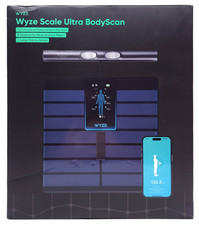 Wyze Scale Ultra BodyScan Smart Body Scale with Handle Wi-Fi Bluetooth Black