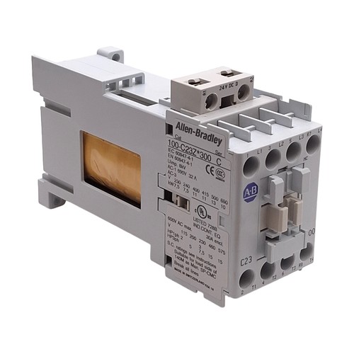 Allen Bradley 100-C23ZJ300 IEC Schütz, 23A, 4-polig, 3NO+1NC, 24VDC Spule - Bild 1 von 8