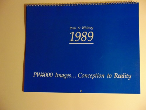Pratt & Whitney 1989 Wall Calendar PW4000 Images-14" x 11"