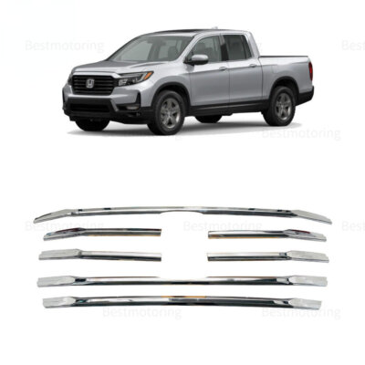 Fit For Honda Ridgeline Chrome Front Grill Frame Cover Trim 7pcs 2021 2022