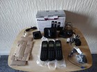 Vintage lata 90-te 3 stacjonarne czarne telefony cyfrowe - oryginalne pudełko markowe - Panasonic