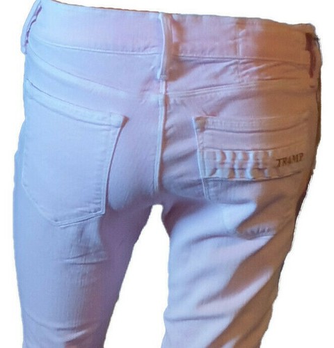 Jeans Pantalone Donna Aderente Elasticizzato Vita Bassa Rosa Stinto TRAMP 43 W29 - Foto 5 di 6