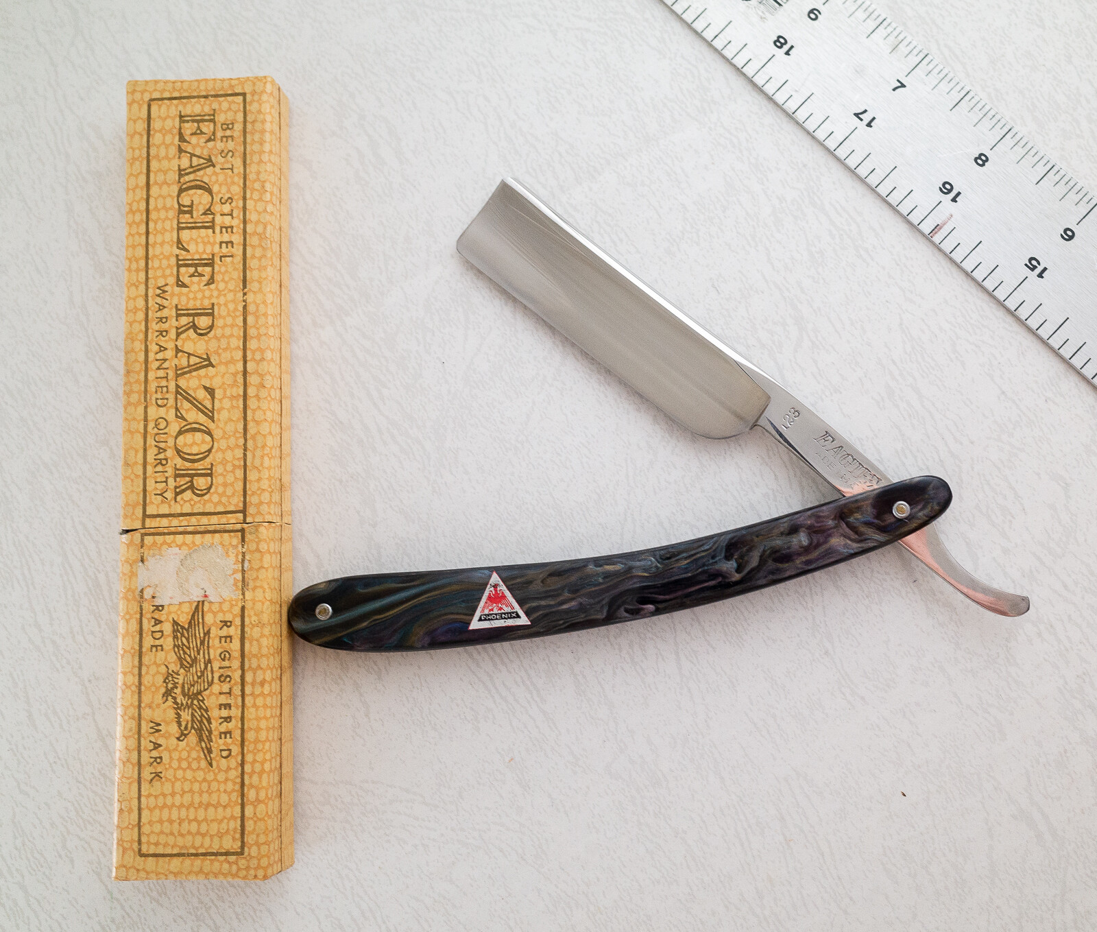 NOS Eagle 123 Austrian Phoenix Fine Steel Japanese Straight Razor | eBay
