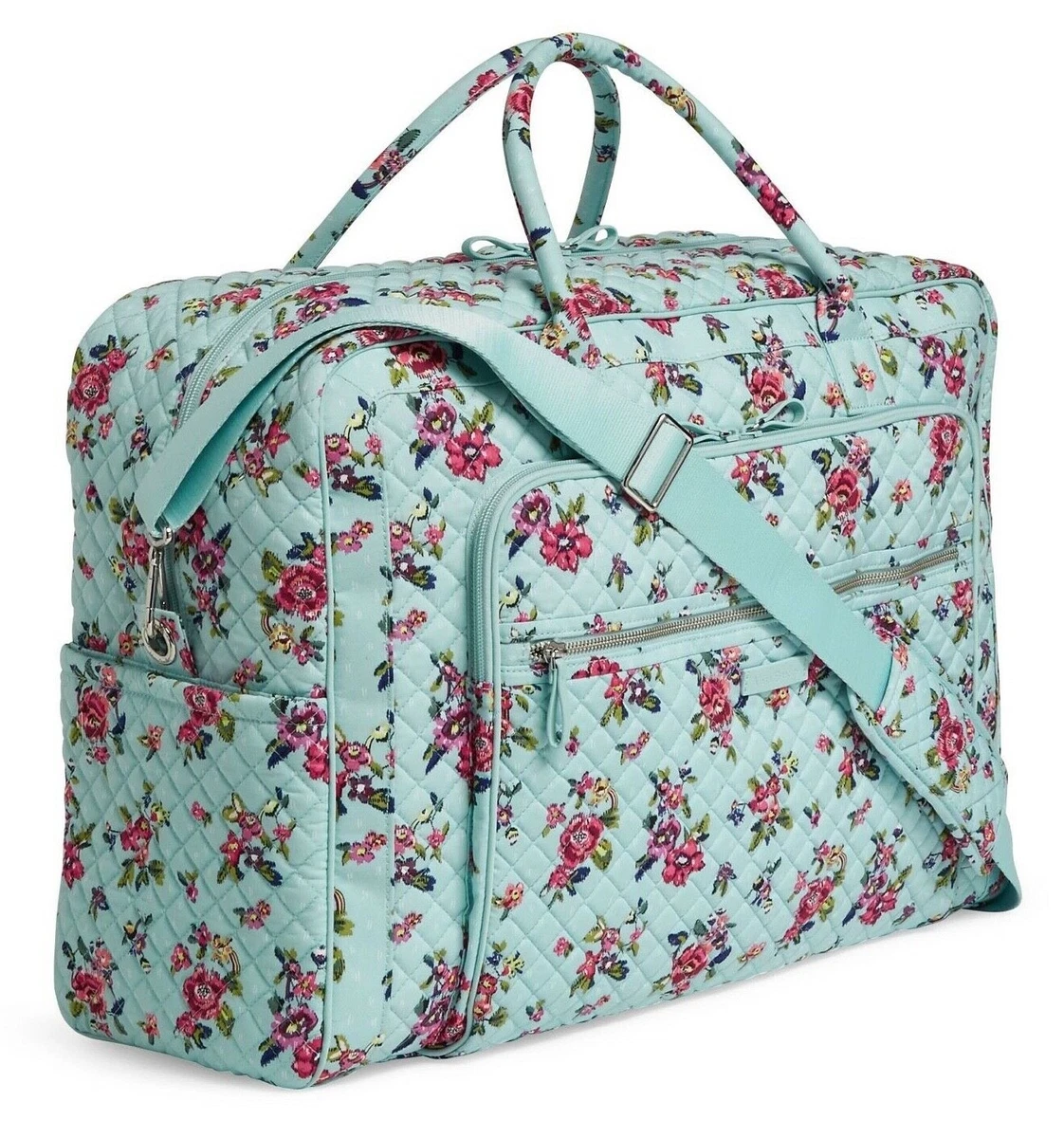 VERA BRADLEY~Iconic GRAND Weekender Travel Bag~WATER  BOUQUET~$140~NWT!~RETIRED!