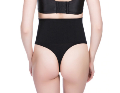 Gainant String schwarz High Waist Rautenmuster sexy praktisch flacher Bauch