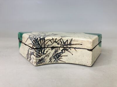 kira♡raku Y6391 BOX Raku-ware Fan confectionery case signed box Japan