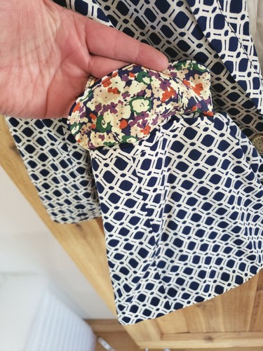 Anthropologie Cartonnier Blazer Jacket Womens Size XS Blue White Extra Small - Picture 6 of 11