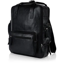 Genuine Leather Laptop Backpack Outer Pocket Fits 16" Laptop Backpack Men Women