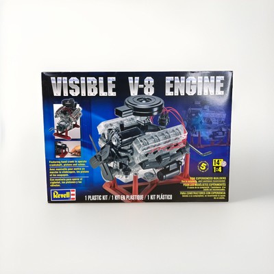 Revell Visible V-8 Engine Model Kit (New Open Box) All Parts Factory Sealed