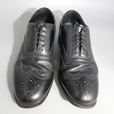 Florsheim Men's Black Leather Lace Up Wingtip Oxford Dress Shoes Size 10 3E