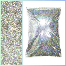 1 lb Holographic Silver Jewels Metal Flake .015" - Medium Paint Additive (454g)