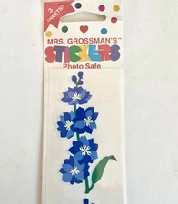 Mrs. Grossman’s BLUE DELPHINIUM Stickers 3 sheets -  6 Squares. 1997 Retired