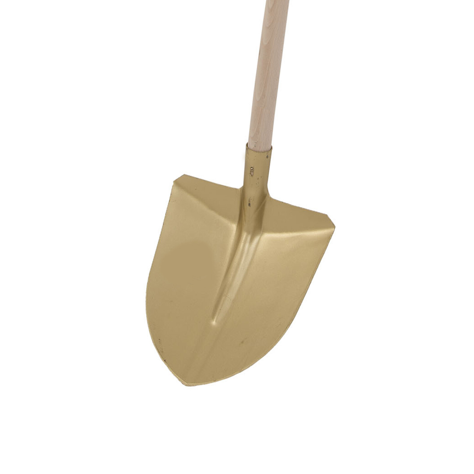 Shovel Round Nose Fence Posts Spade Wooden Handle Gold Head 4ft 48