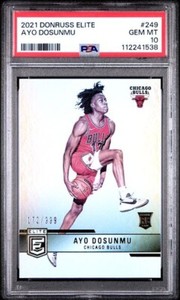 Ayo Dosunmu 2021 Panini Donruss Elite Basketball #172/999 PSA 10 (POP 9)