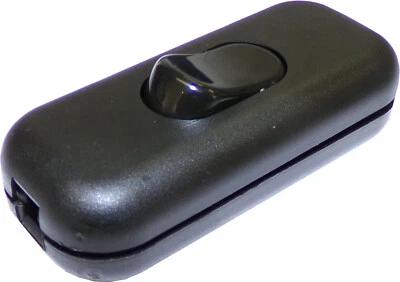 EGB Schnurschalter schwarz, 1-polig, geschraubt, EIN/AUS, 250V/2A, S235