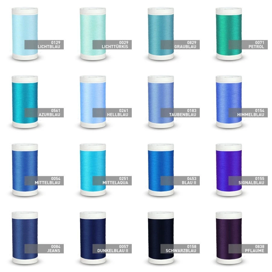 Nähgarn Overlockgarn, 80 intensive Farben, 500m, Industriequalität, Schnappspule - Bild 4 von 4
