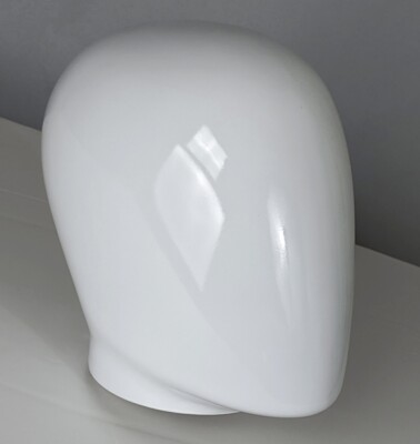 MN-EHM GLOSSY WHITE Plastic Male Mannequin Head Attachment (LESS THAN PERFECT)
