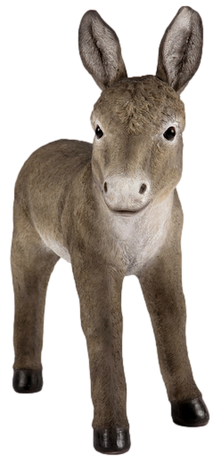 Large Grey Donkey Ornament Garden Resin Statue Home Decor Patio Lawn Realistic