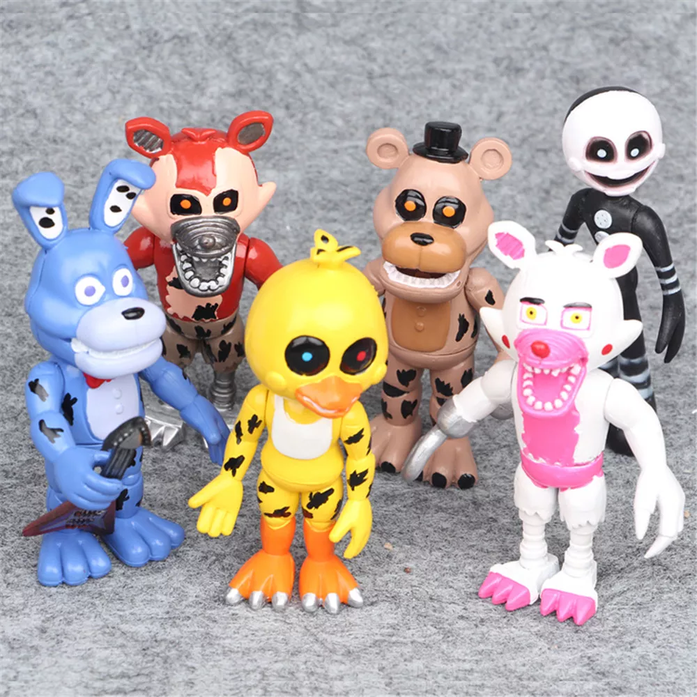 NEW 5PCS Five Nights at Freddy's toy Freddy Bonnie foxy chica toys