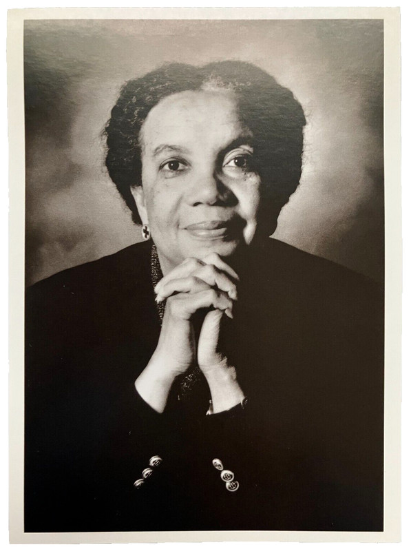 Postcard: Marian Wright Edelman (Amer, 1939-), child advocate, NAACP, unposted