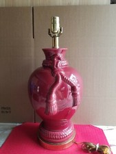 Contemporary Red Ceramic 21" Tall Table Lamp