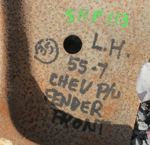55-57 Chevrolet Medium Truck NORS Left Fender Front Panel (SRP113) - Picture 7 of 12