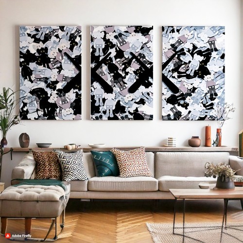 Kaws Urban Art Prints - Hypebeast Streetwear Wall Decor - 3x- A4 - 第 1/6 張圖片