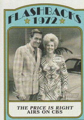 2021 Topps Heritage Flashback 1972 The Price is Right Airs on CBS card NF-PIR