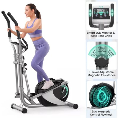 LCD Crosstrainer Ellipsentrainer Stepper Heimtrainer Fitnessgerät 8-stufiger NEU