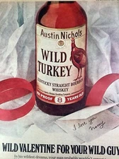 Wild Turkey Print Ad 1977 Atlanta AJC Austin Nichols Lawrenceburg KY Nancy Love