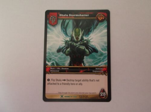 World of Warcraft: Drums "SHALU STORMSHATTER" #14/268 Hero Trading Card - Picture 1 of 2