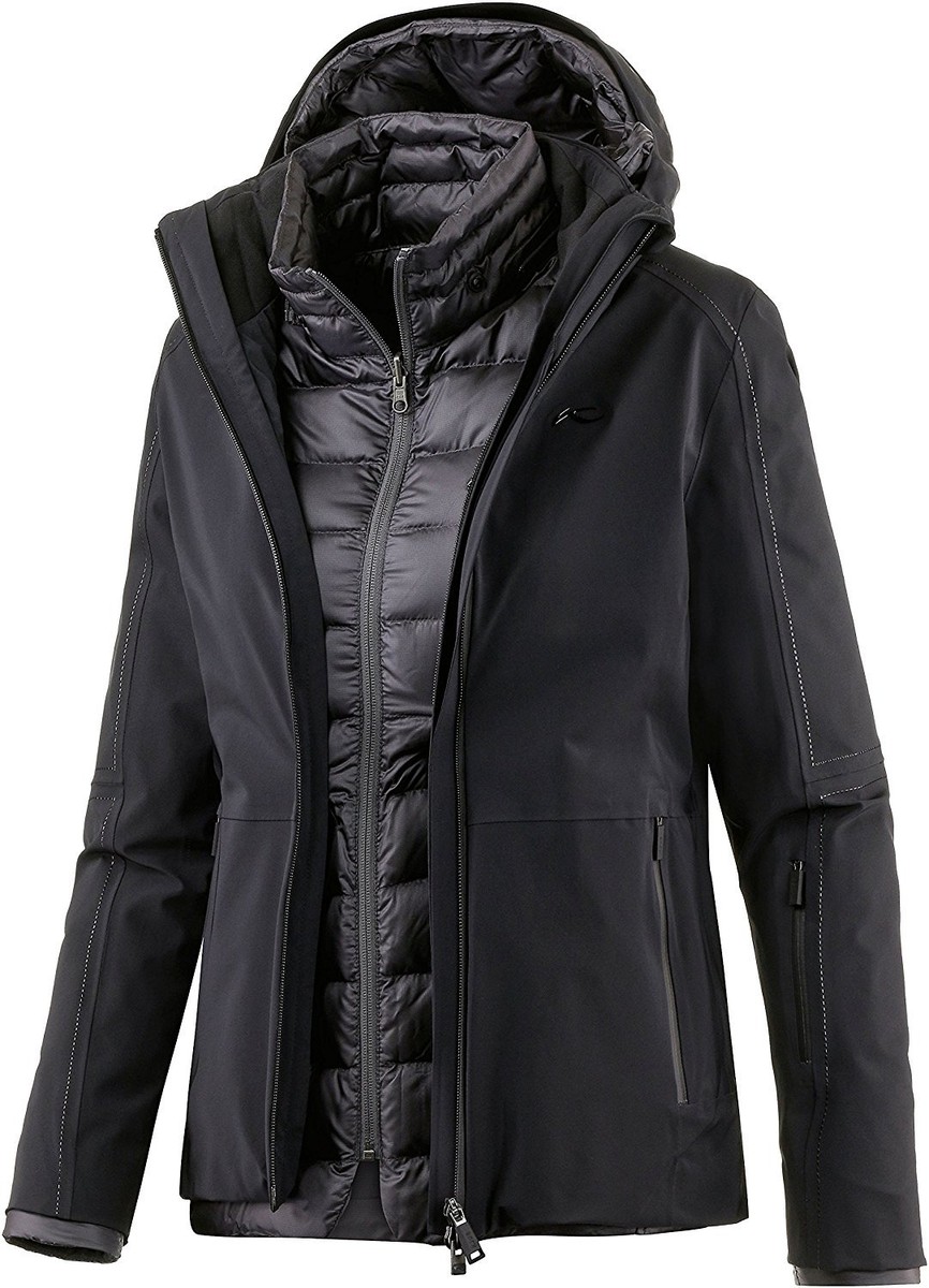 KJUS Women's Tree Ring 3-in-1 Ski Jacket 38 Medium US 8 - Black