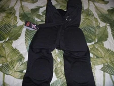 NEW YOUTH BLACK FOOTBALL PANTS W/ 7 PADS SMALL EXXACT SPORTS INTEGRATED