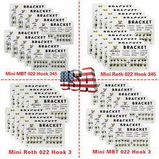 10 Packs Dental Orthodontic Brackets Braces Mini Roth MBT Slot.022 3-4-5 Hooks
