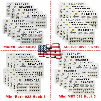 Lot De 10 Attaches Céramique Pour Bagues Orthodontiques MBT 022 - Modèle 3/4/5 Crochets