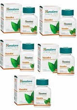 5 x Himalaya Herbal 60 tabs VASAKA FREE SHIP