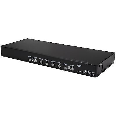 StarTech.com 8 Port 1U Rackmount USB KVM Switch Kit with OSD and Cables - Rac... - Picture 1 of 3