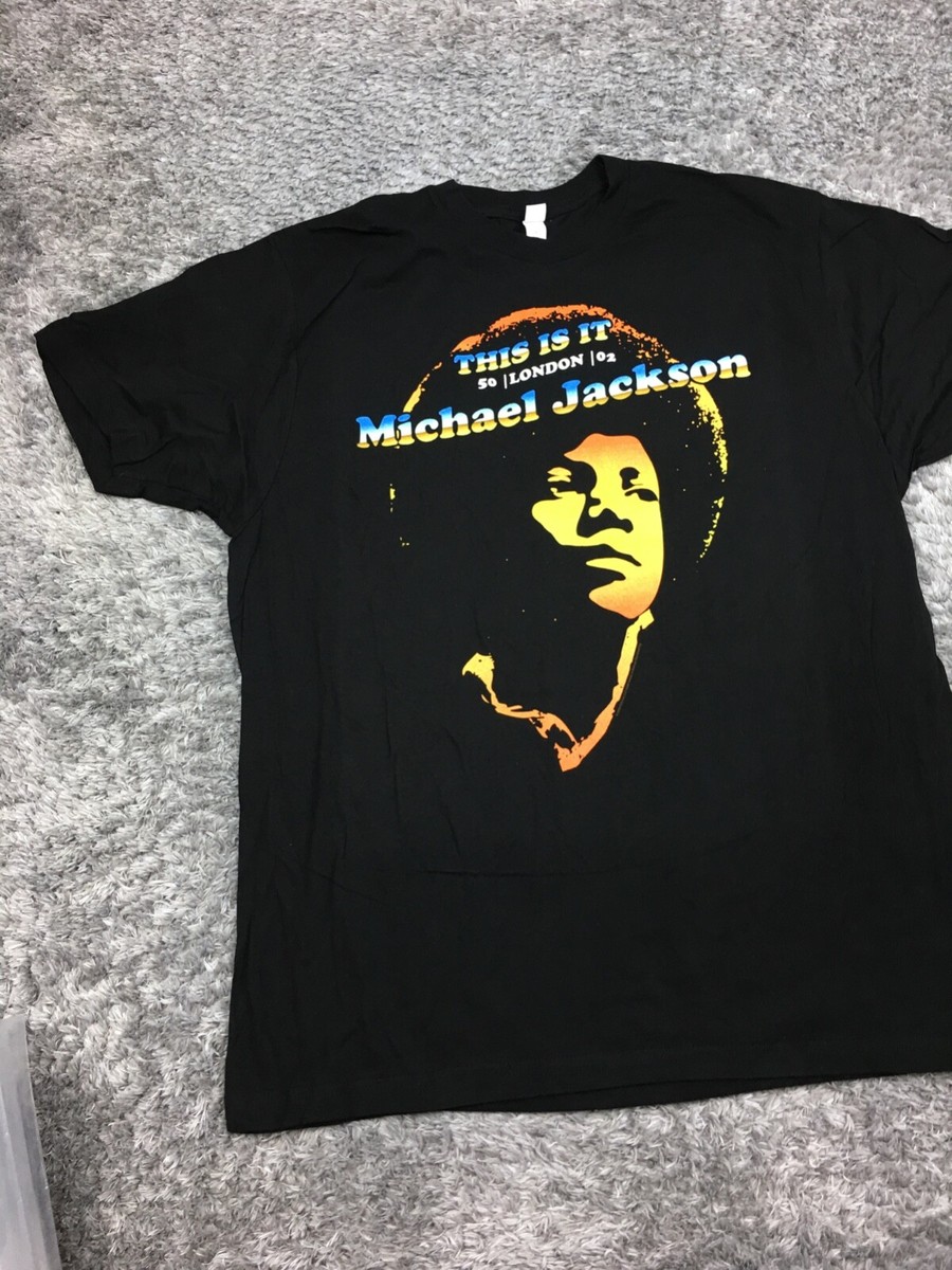 Michael Jackson Shirt XL This Is It London 02 NWOT Deadstock VTG