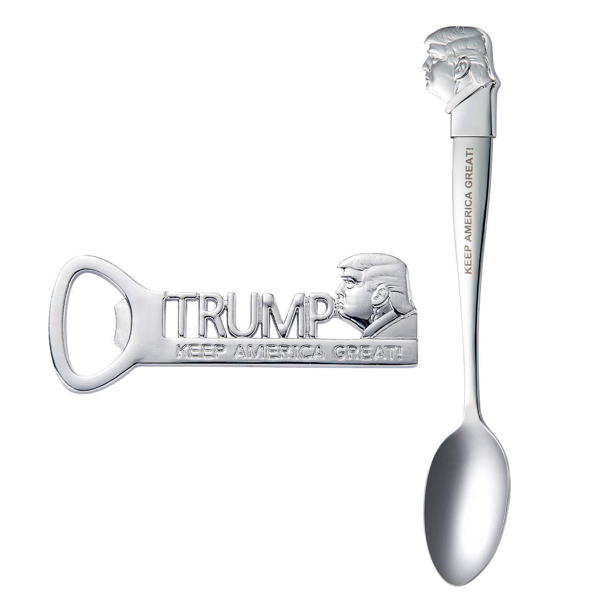 Donald Trump 2024 Keep America Great Magnetic Bottle Opener and Coffee Spoon ...