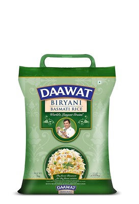 Daawat Biryani, World's Longest Grain, Aged Basmati Rice, 5 Kg