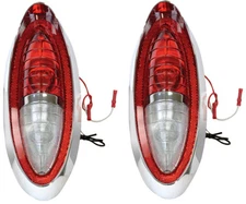 1954 Full Size Chevy Bel Air 210 Nomad Tail Lamp Light Assembly Pair RH & LH Dii