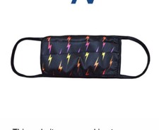 aviator nation BOLT FACE MASK - BLACK   RAINBOW mask