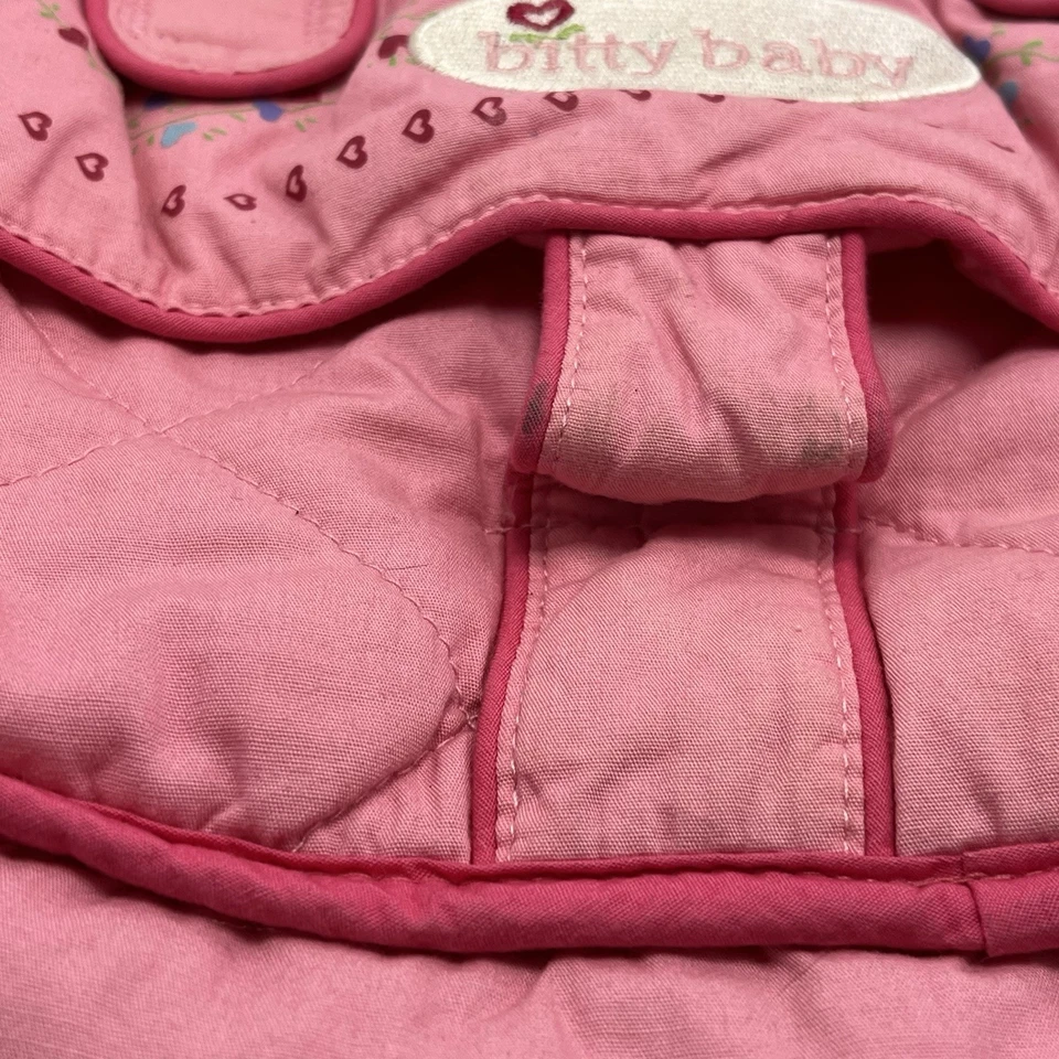 Portabebés American Girl Bitty Baby rosa/bolsa de pañales/mochila Foto 4 de 4