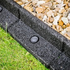 FlexiBorder 6m Black Lawn Edging Flexible Garden Edging Border for Grass Lawns