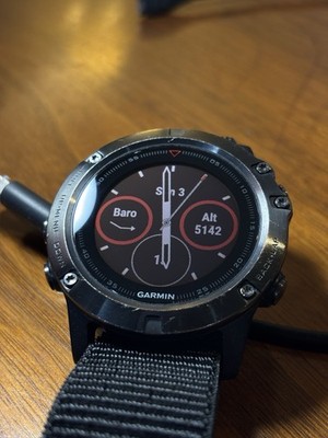 Garmin Fenix 5x 51mm Slate Gray Sapphire with Black Band GPS Watch -...